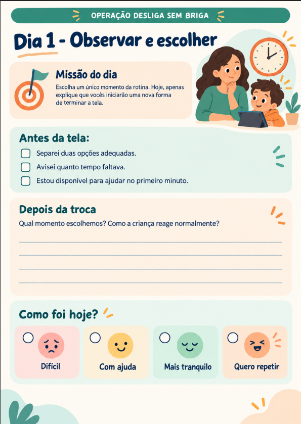Página do material: Dia 1 — Observar e escolher